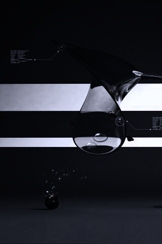 Футуристическая стеклянная лампа обои