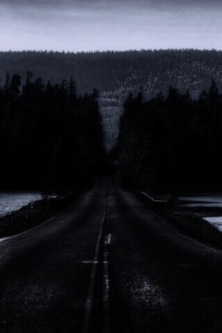 Дорога через озеро обои