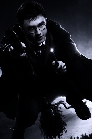 Гарри Поттер на метле обои