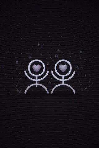 Влюблённые человечки обои
