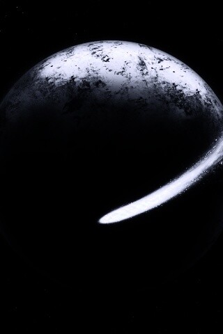 Комента облетает планету обои