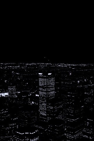 Вид на здания ночного города обои