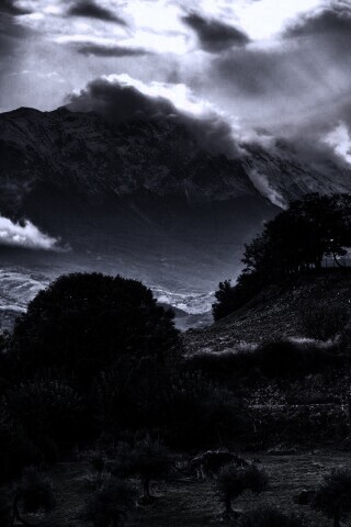 Горный пейзаж обои