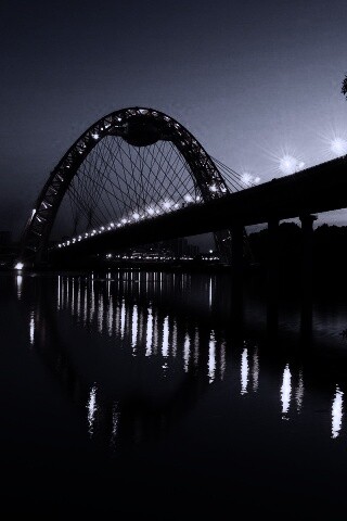Мост в сумерках обои