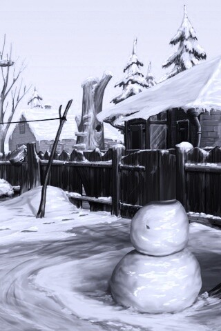 Снеговик обои