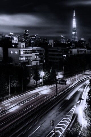 Светящийся город обои