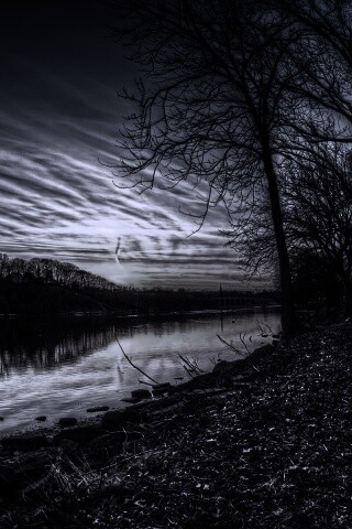 Осенний закат обои