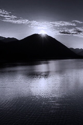 Закат в горах обои