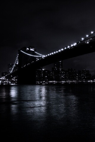 Мост в огнях обои