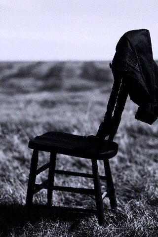 Стул в поле обои