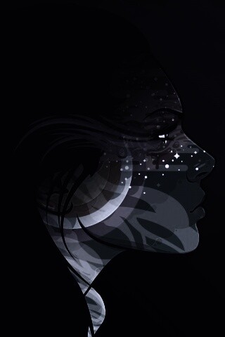 Профиль девушки обои