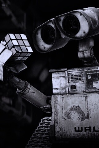 Валли и кубик Рубика обои