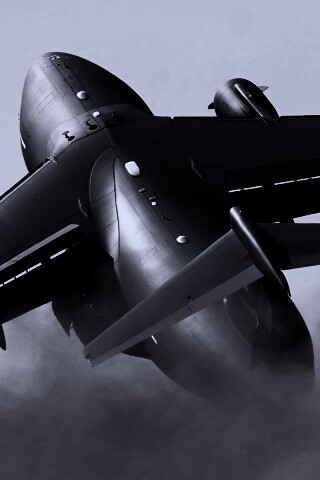 Большой грузовой самолет на взлете обои