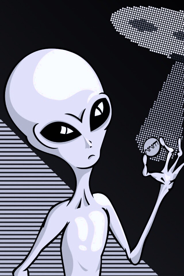 Пришелец с монеткой обои