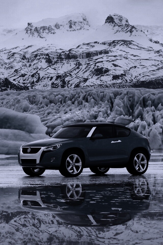 Внедорожник Фольксваген на льду обои