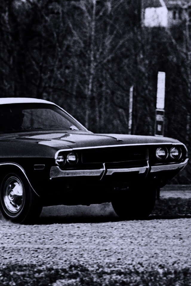 Черно-белое фото Dodge обои