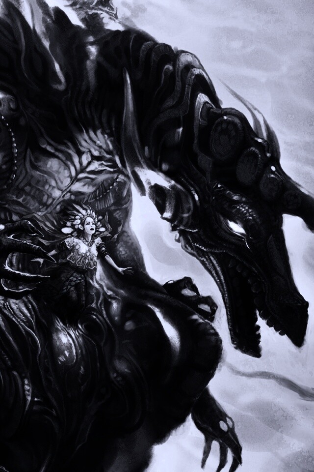 Демон похищающий девушку обои