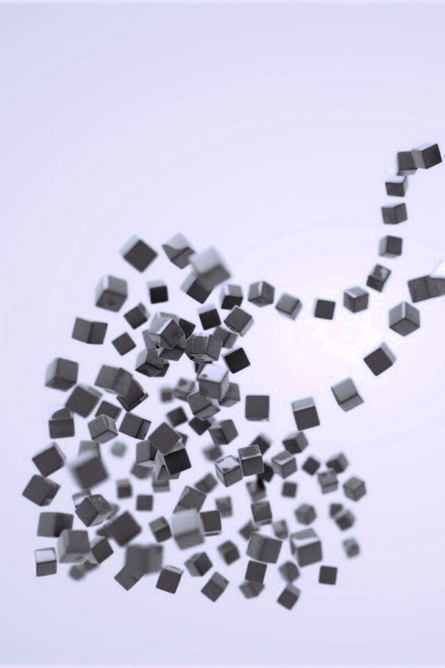 Сердце из кубиков обои