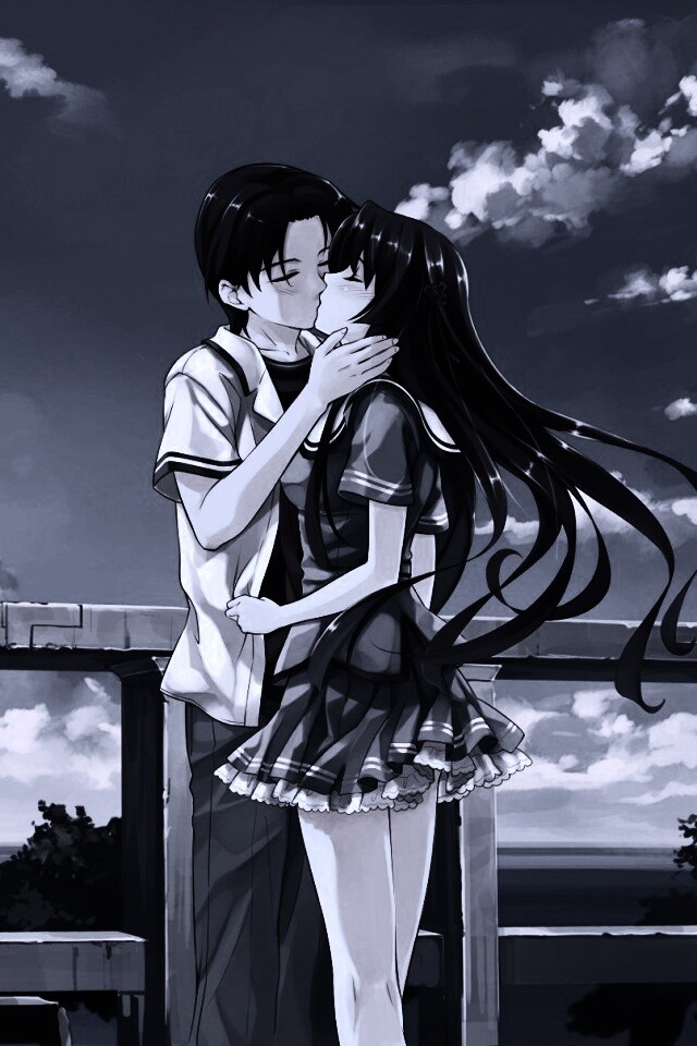 Поцелуй на набережной обои