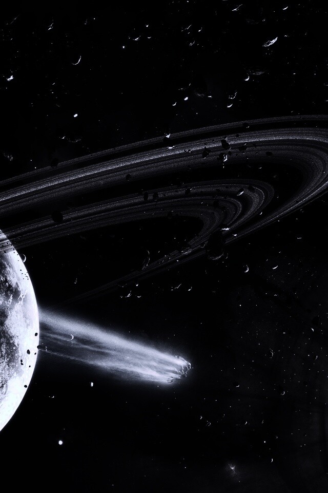 Голубой метеорит и туманность в виде сердца обои