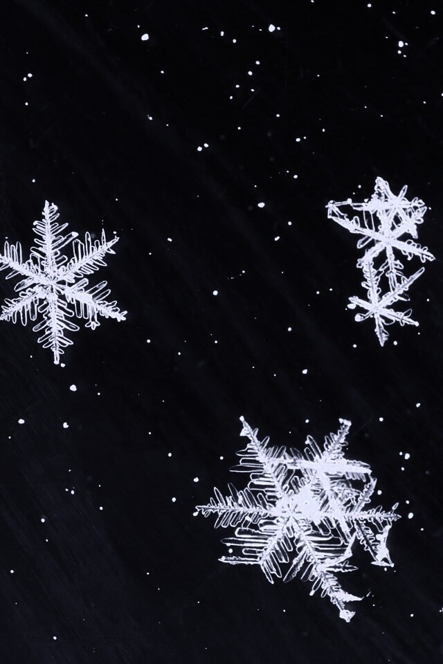 Снежинки обои