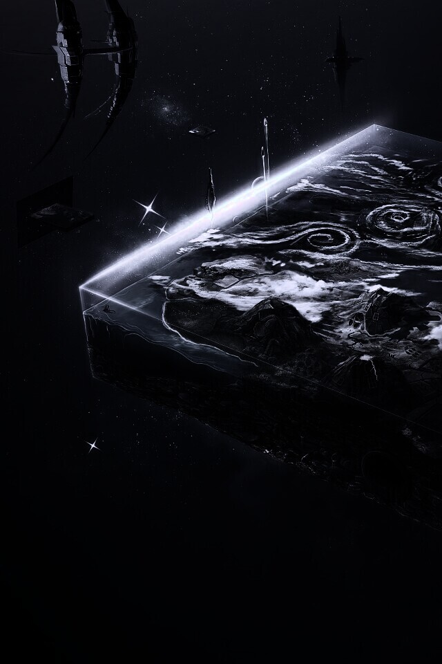 Кубическая земля в вакууме обои