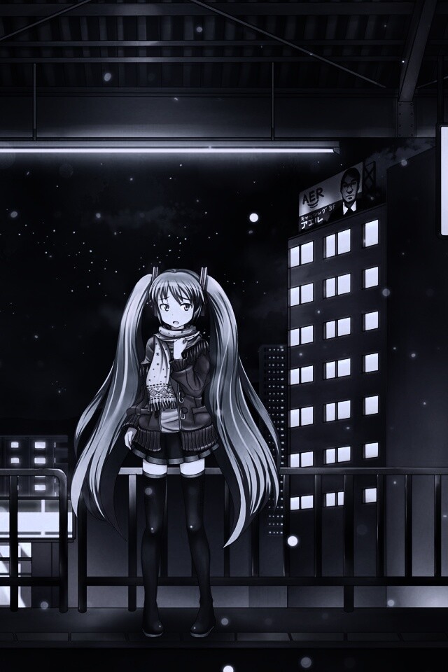 Девочка на остановке обои