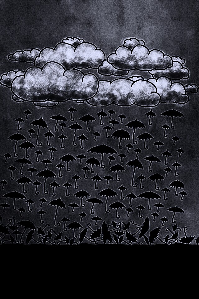 Дождь из зонтиков обои