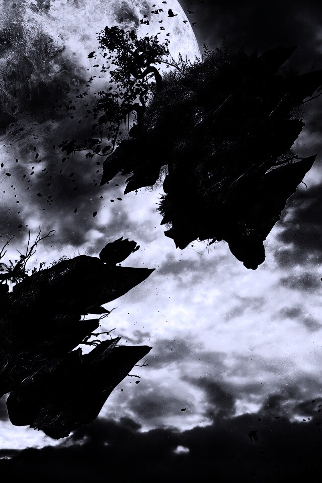 Летящие куски земли обои