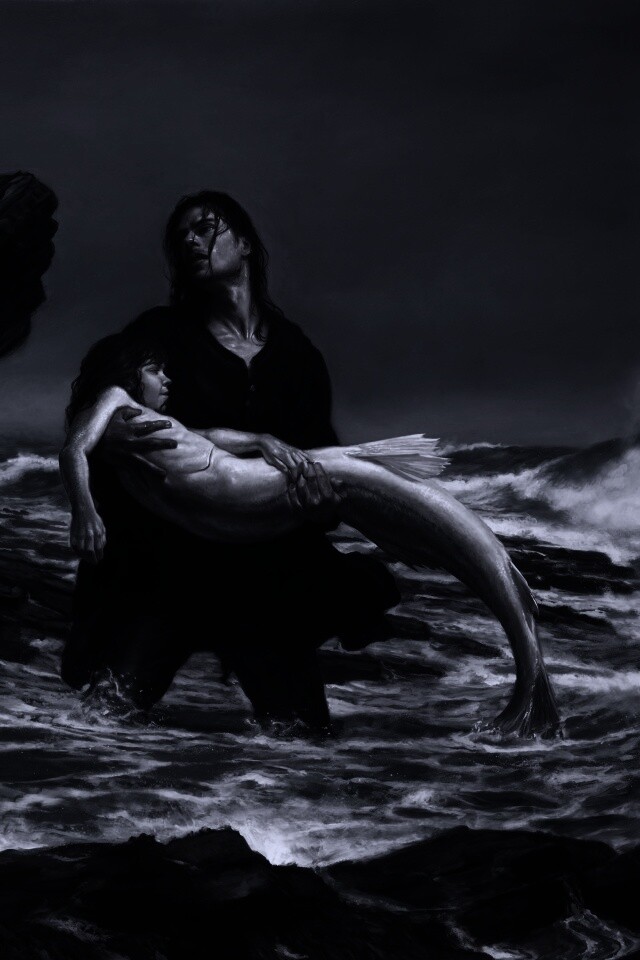 Рыбаки спасают русалку обои