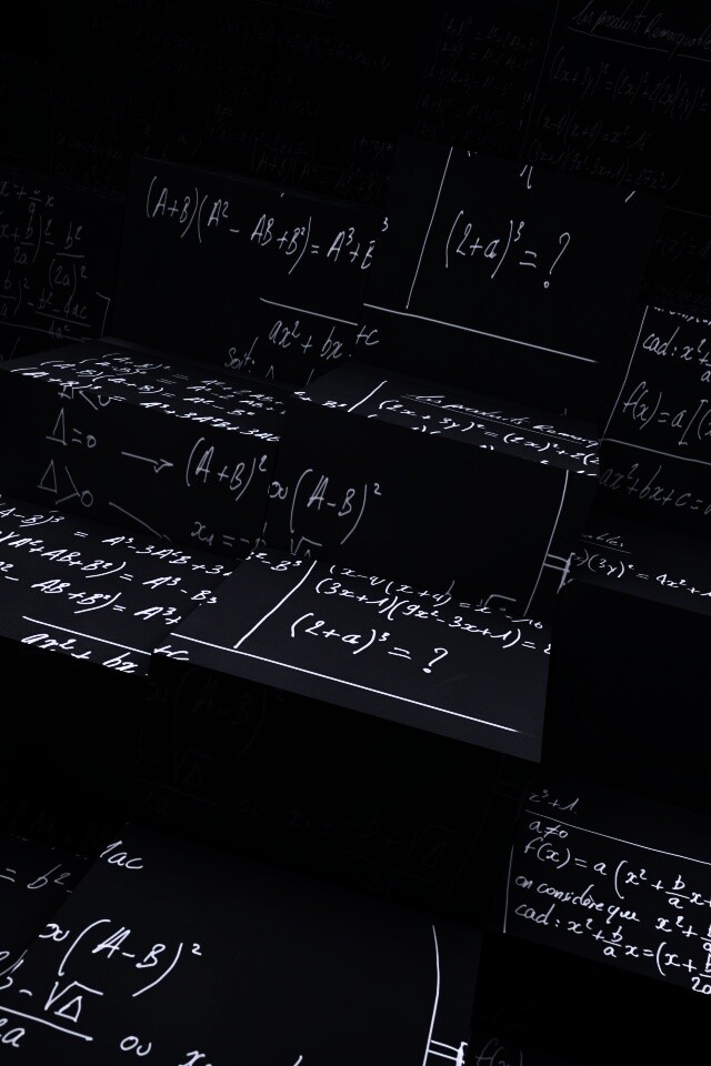 Черные кубы в уравнениях обои