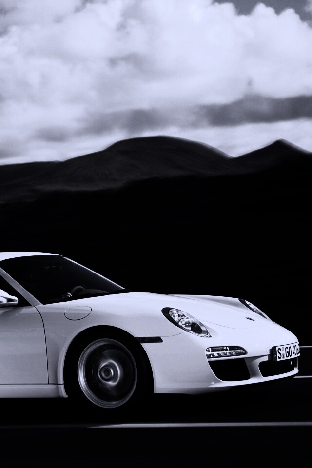 Белый порш обои