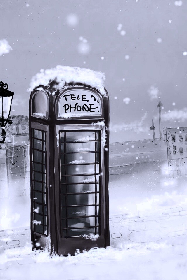 Лондонская телефонная будка обои