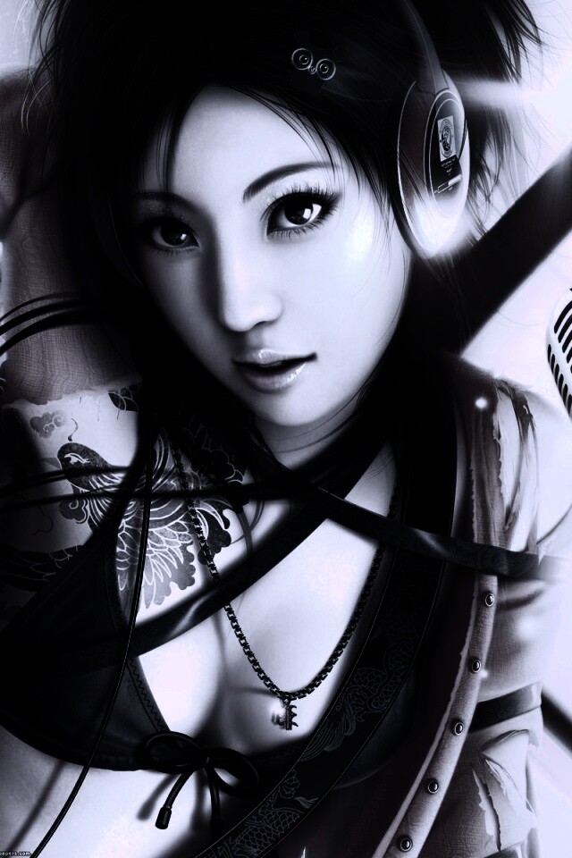 Поющая японка обои