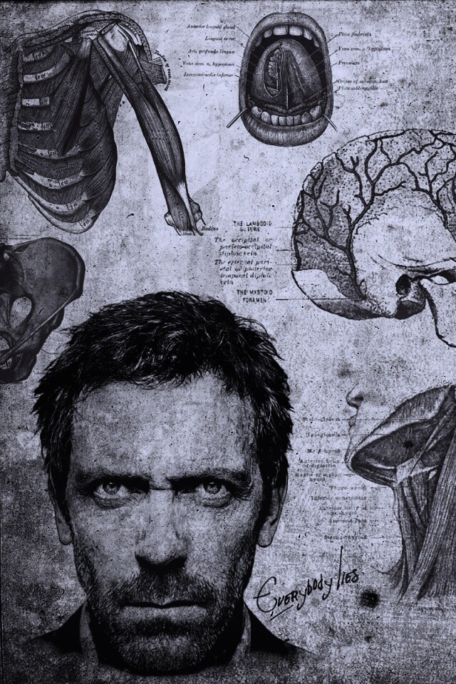 Анатомические рисунки доктора Хауса обои