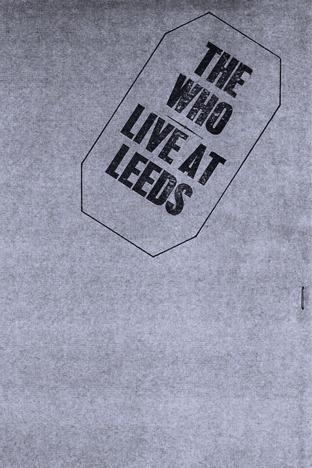 The who live at leeds обои