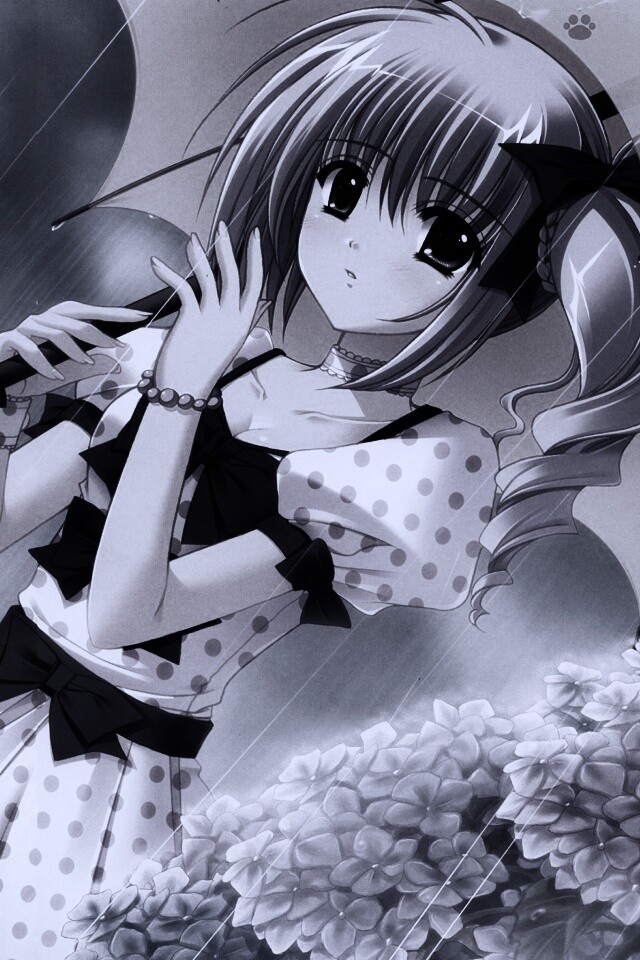 Девочка с зонтиком обои