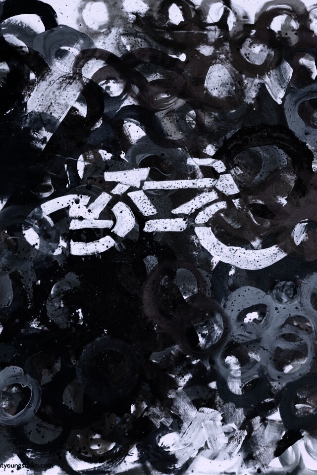 Рисованный через трафарет велосипед обои