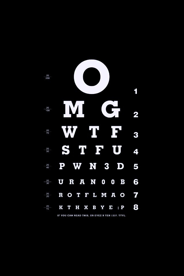 Таблица для проверки зрения обои