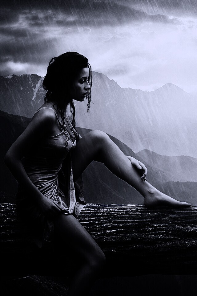 Девушка и кошка обои