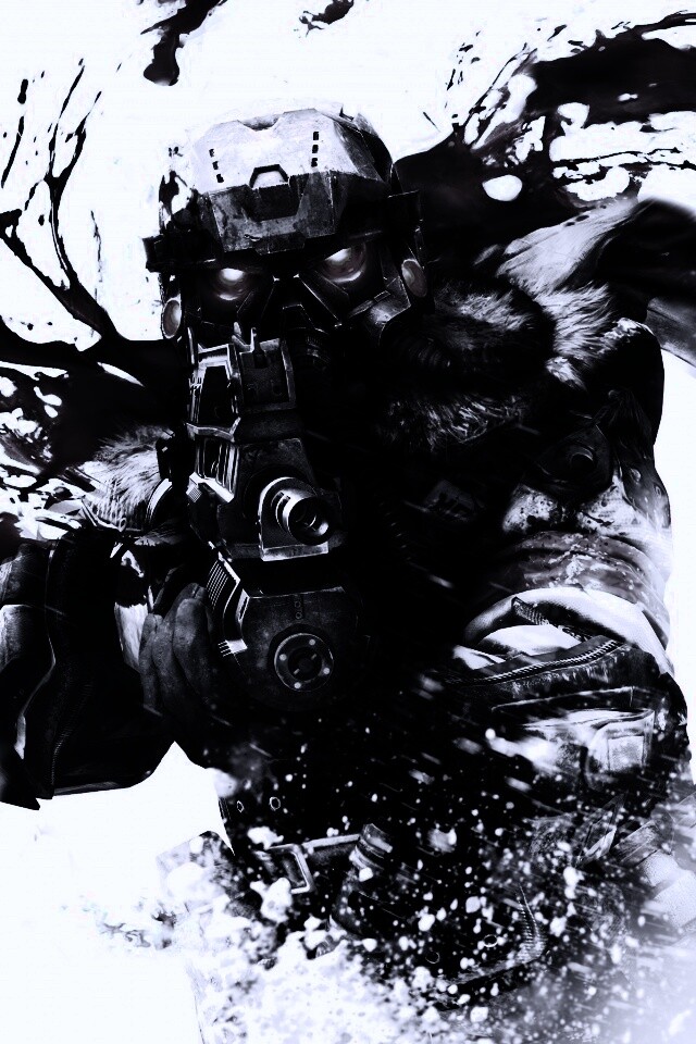 Боец в зимней форме обои