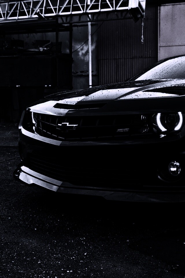 Черный шевроле камаро SS обои