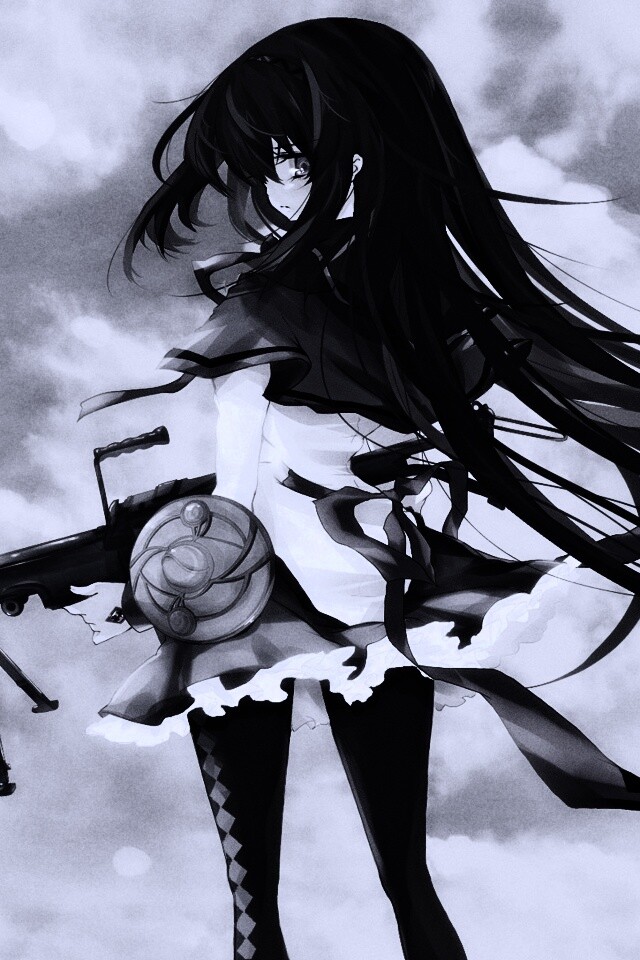 Девушка с автоматом обои