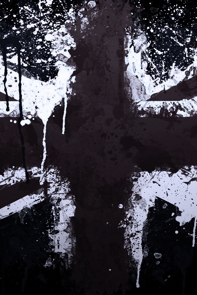 Британский флаг нарисованный краской обои