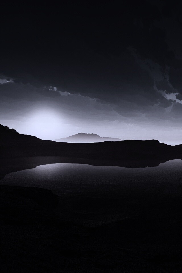 Озеро в каменистой пустыне обои