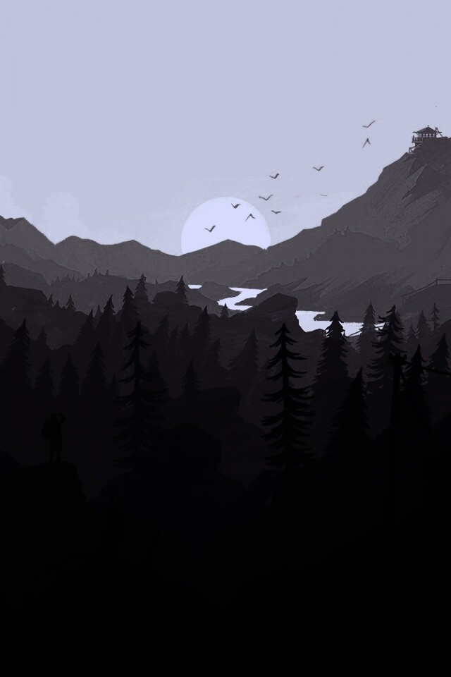 Красный Firewatch обои