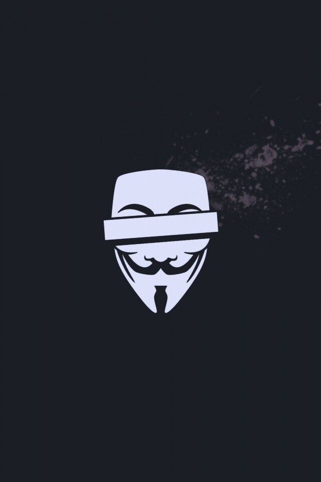 Маска Анонимуса и брызги обои