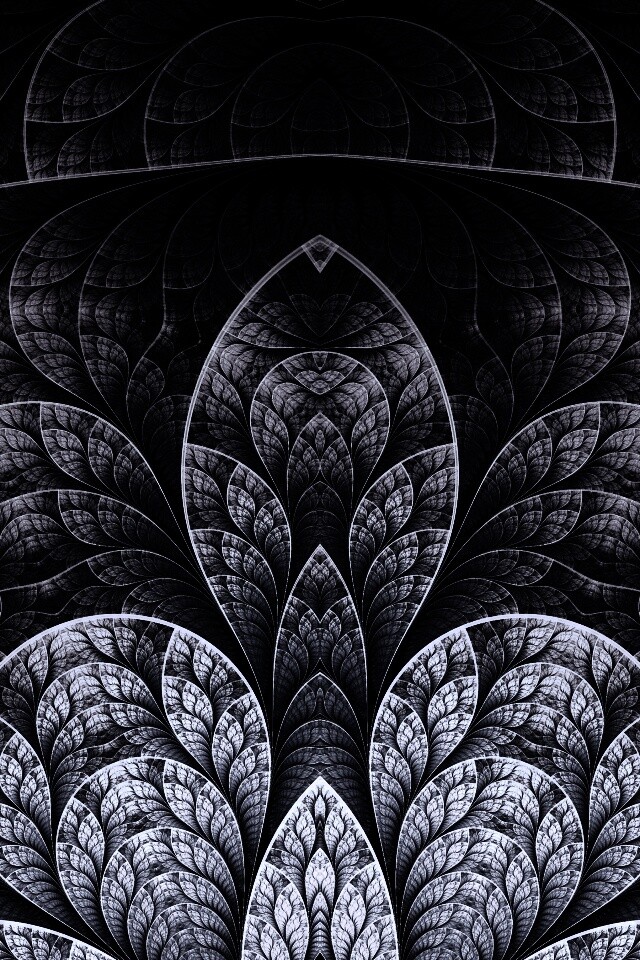 Фрактальные листья обои