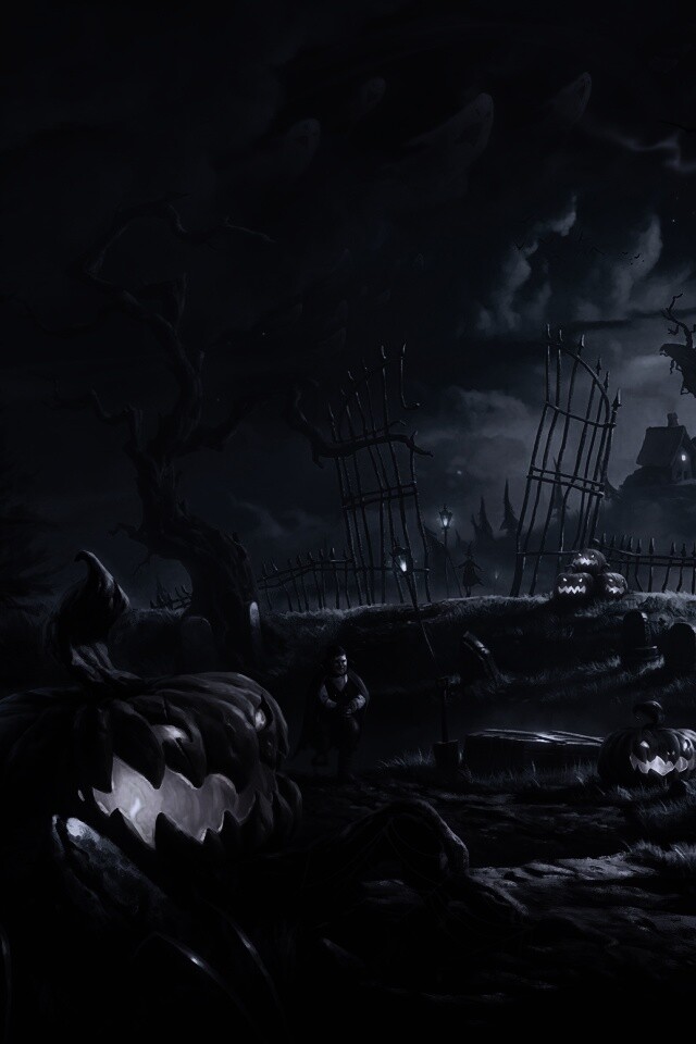 Кладбище на Хэллоувин обои