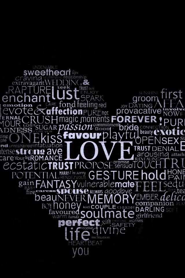 Слова любви обои